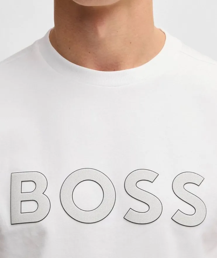 Logo Stretch-Cotton Jersey Crewneck T-Shirt