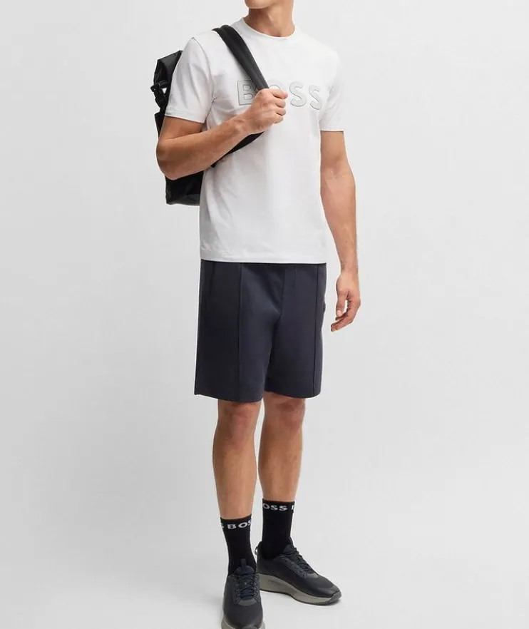 Logo Stretch-Cotton Jersey Crewneck T-Shirt