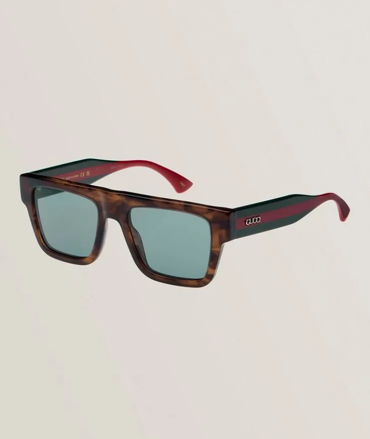 Logo Stripe Square Sunglasses