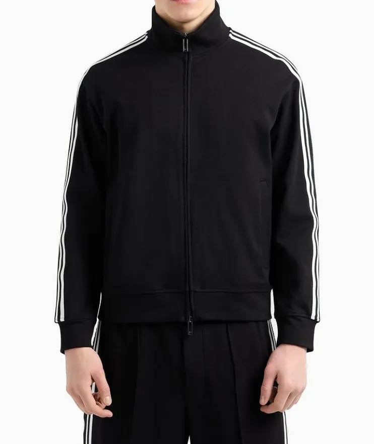 Logo Zip-Up Stretch Cotton-Modal Sweatshirt