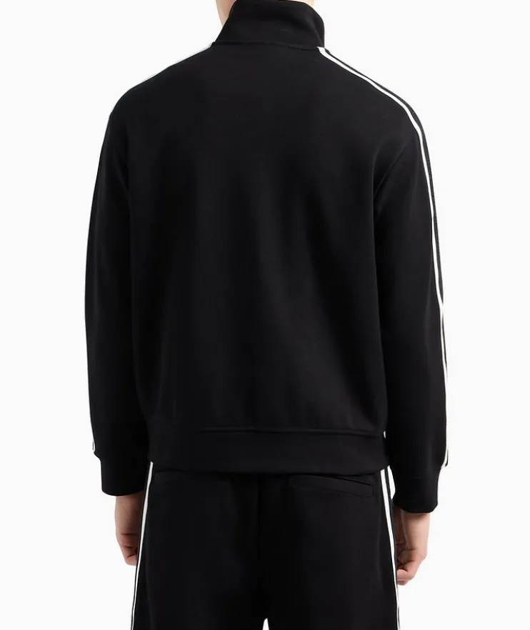 Logo Zip-Up Stretch Cotton-Modal Sweatshirt