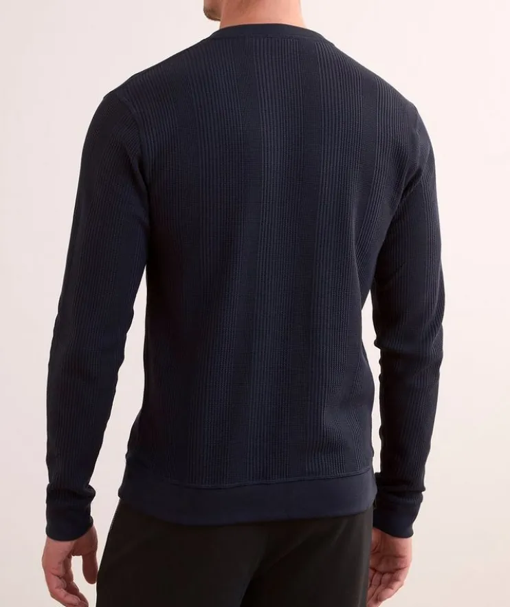 Logo-Embroidered Waffle Knit Sweatshirt