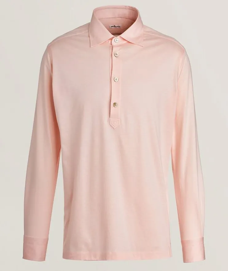Long Placket Cotton Polo
