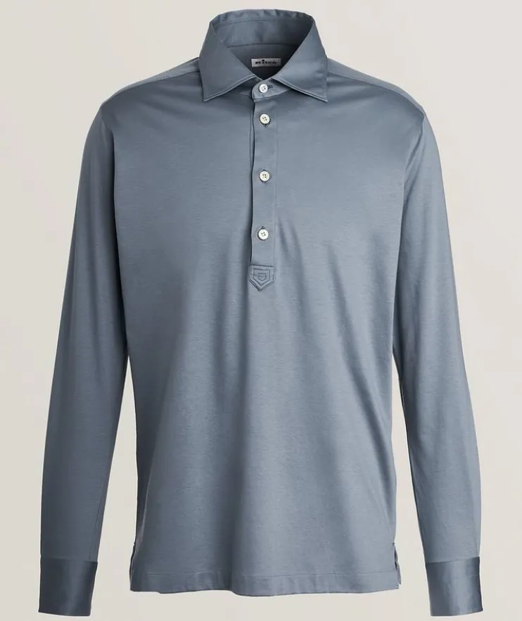 Long Placket Cotton Polo