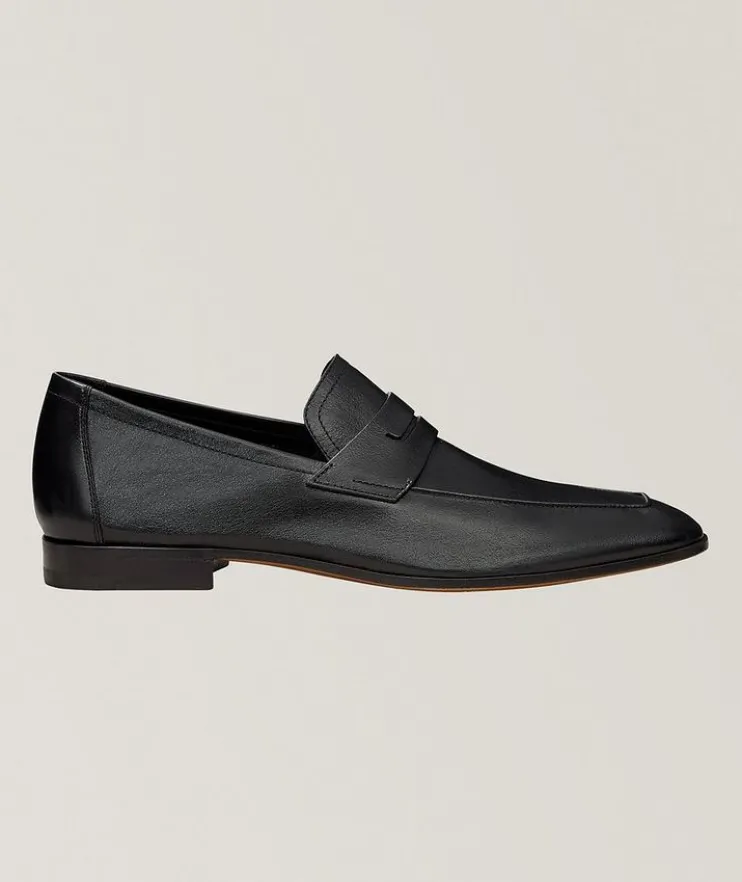 Lorenzo Kangaroo Leather Penny Loafers