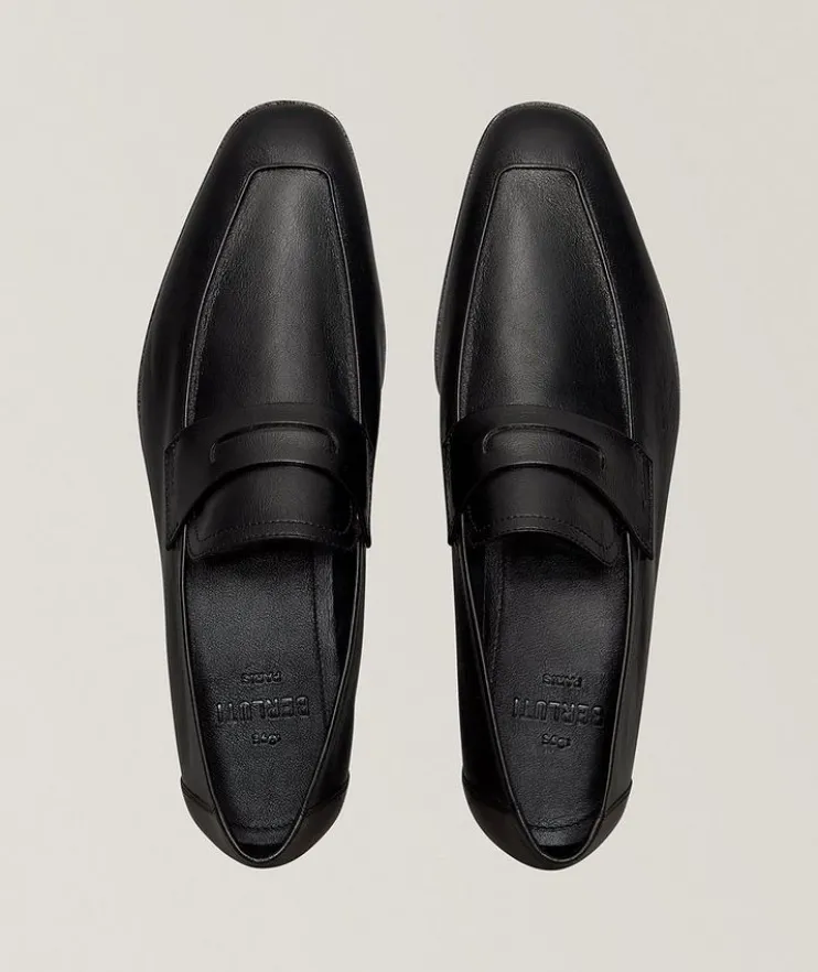 Lorenzo Kangaroo Leather Penny Loafers