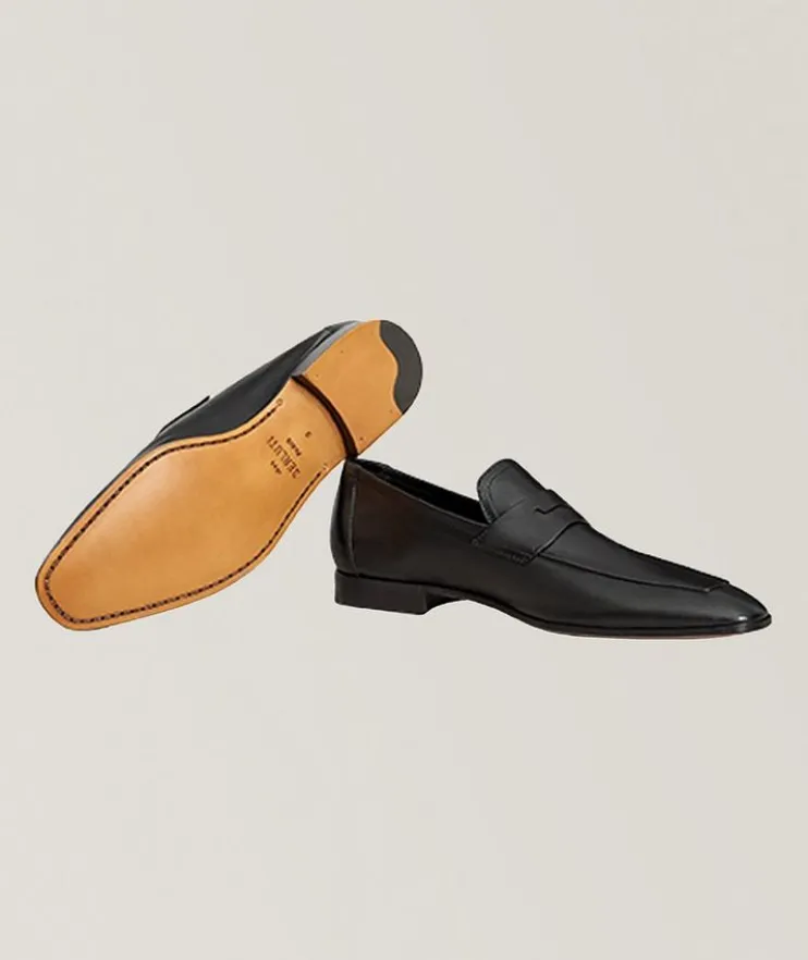 Lorenzo Kangaroo Leather Penny Loafers