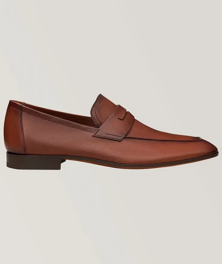 Lorenzo Kangaroo Leather Penny Loafers