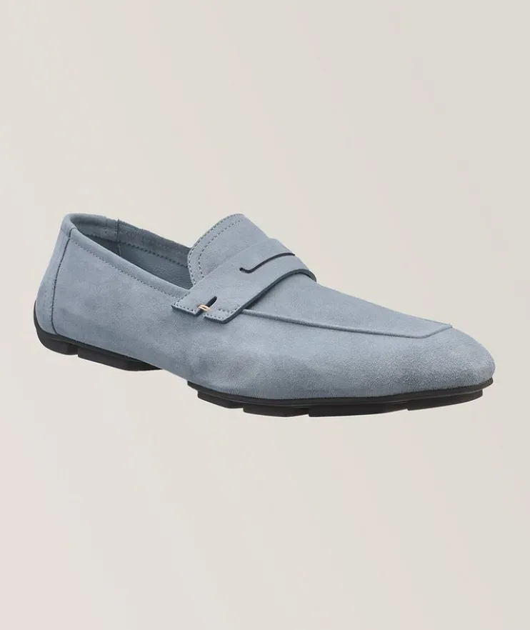 Lorenzo Scritto Suede Driving Loafers