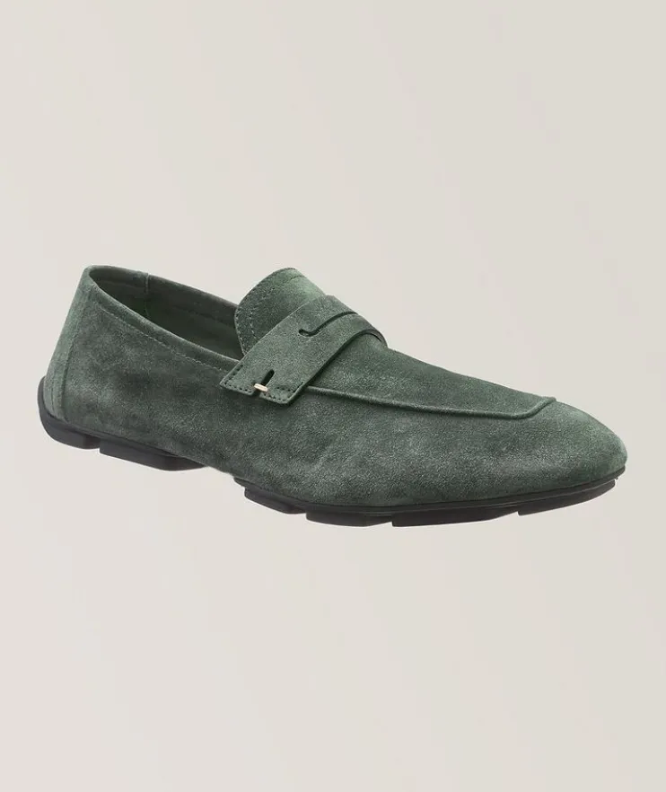 Lorenzo Scritto Suede Driving Loafers