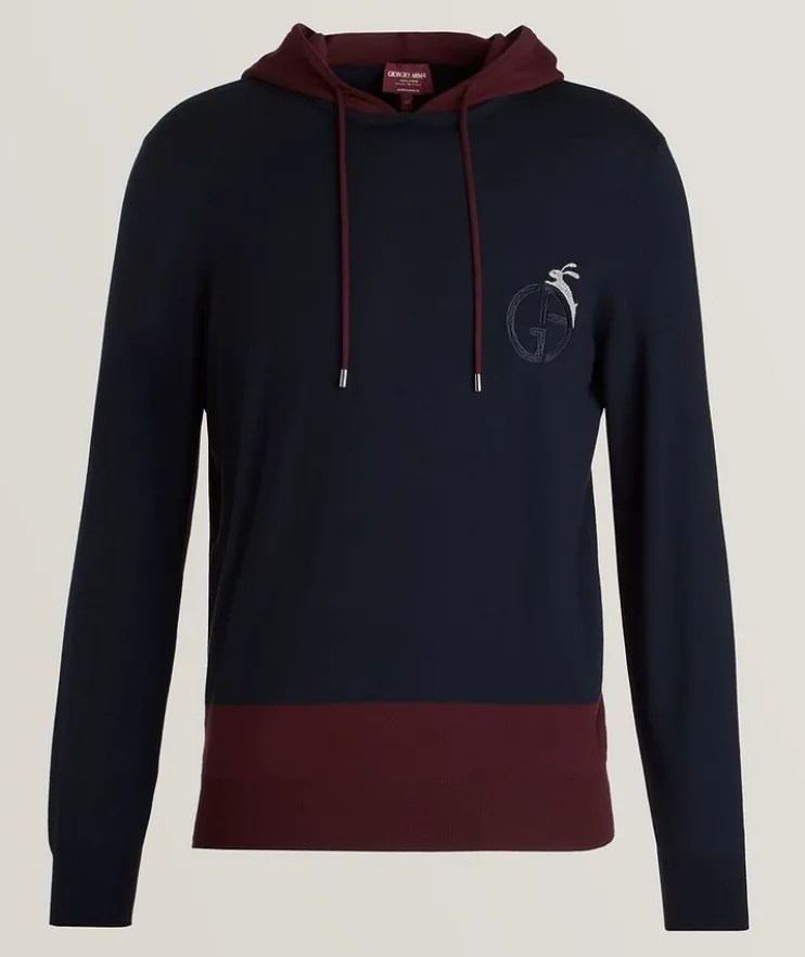 Lucky Rabbit Virgin Wool Hooded Sweater