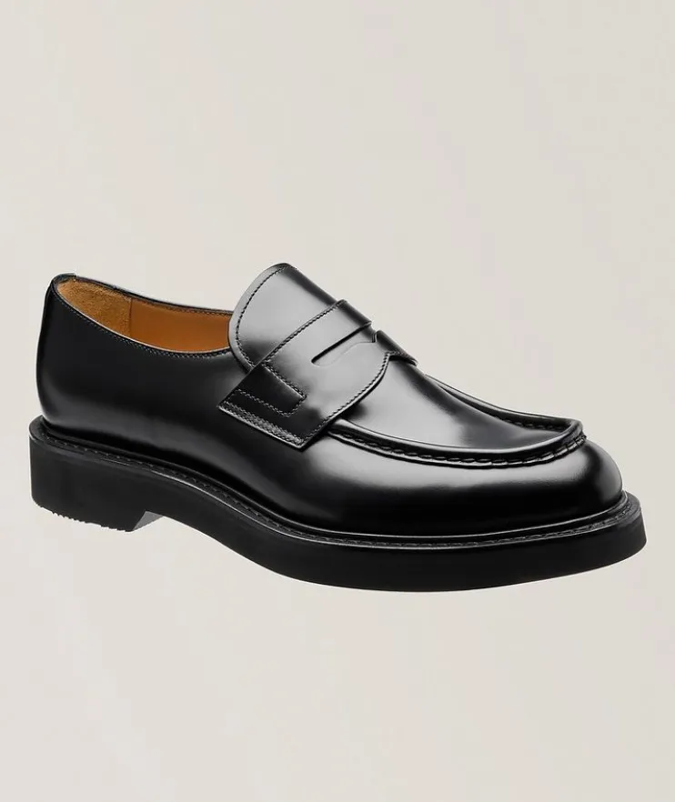 Lynton Polished Leather Penny Loafers