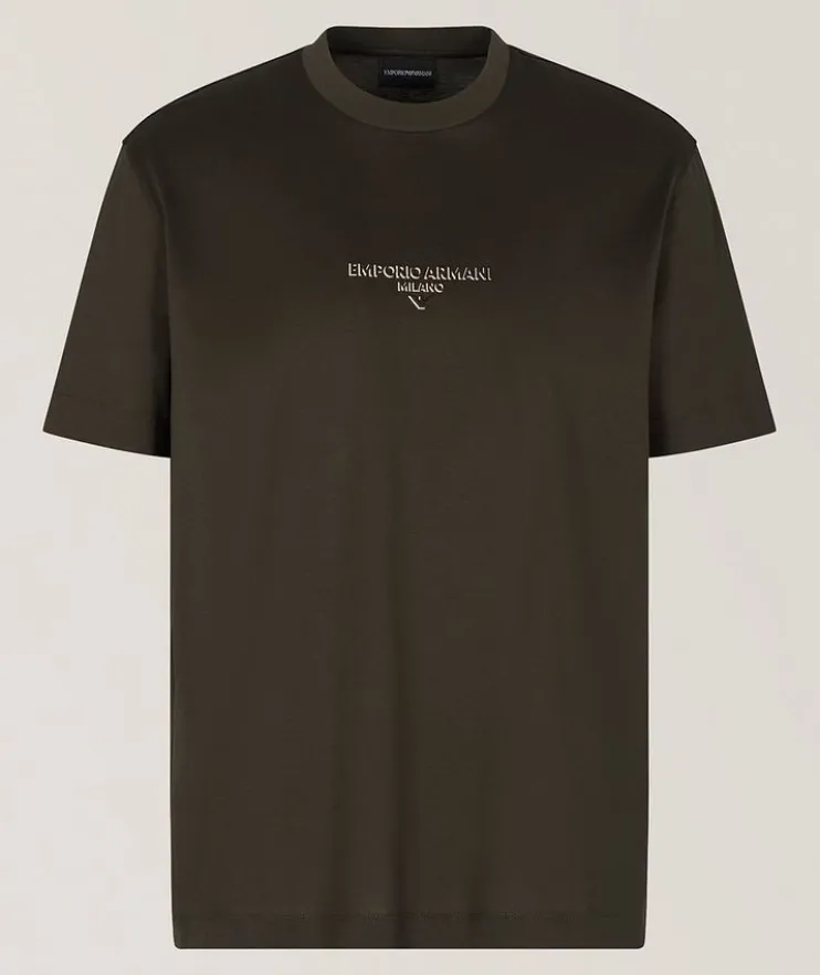 Lyocell-Cotton Blend 3D-Effect T-Shirt