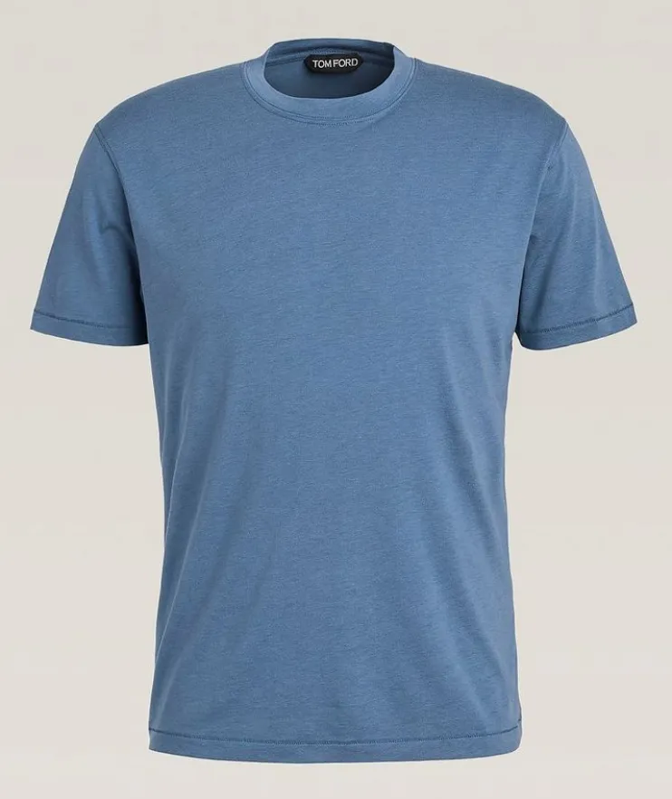 Lyocell-Cotton Crewneck T-Shirt