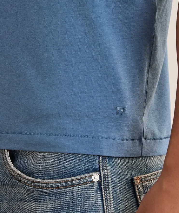 Lyocell-Cotton Crewneck T-Shirt