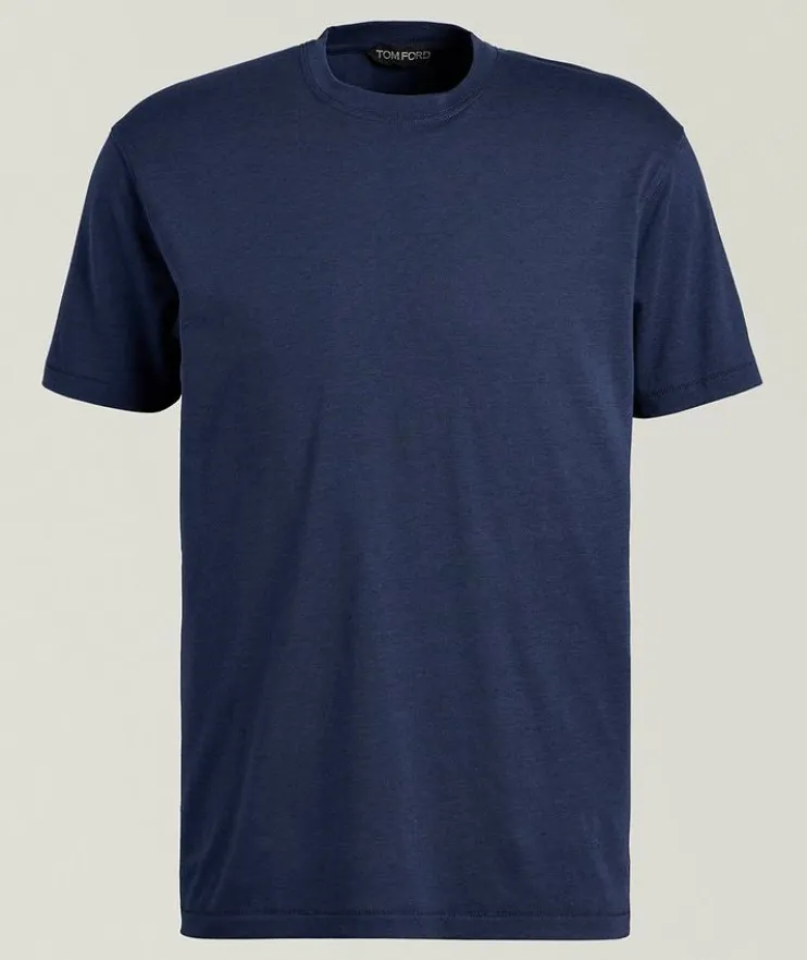 Lyocell-Cotton Crewneck T-Shirt