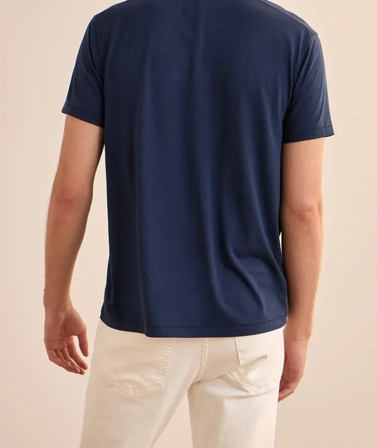 Lyocell-Cotton Crewneck T-Shirt