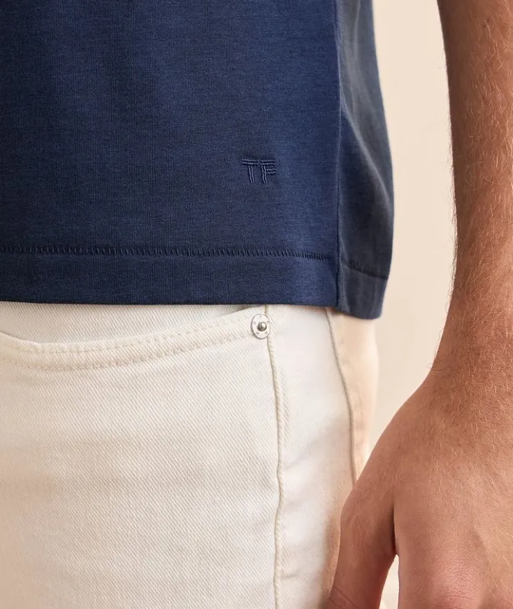 Lyocell-Cotton Crewneck T-Shirt