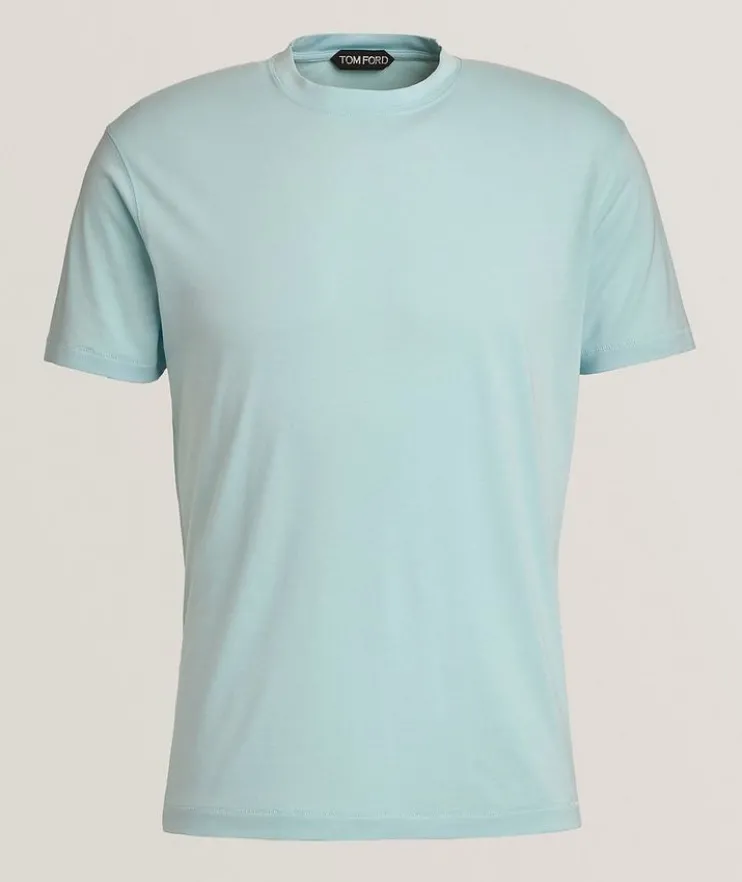 Lyocell-Cotton Crewneck T-Shirt