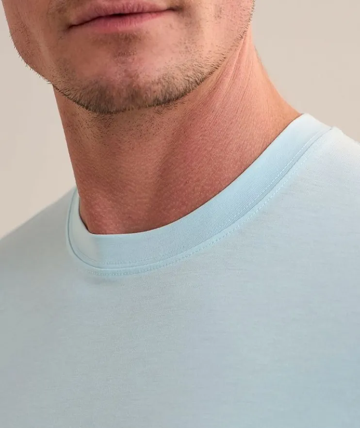 Lyocell-Cotton Crewneck T-Shirt