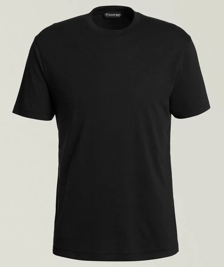 Lyocell-Cotton Crewneck T-Shirt