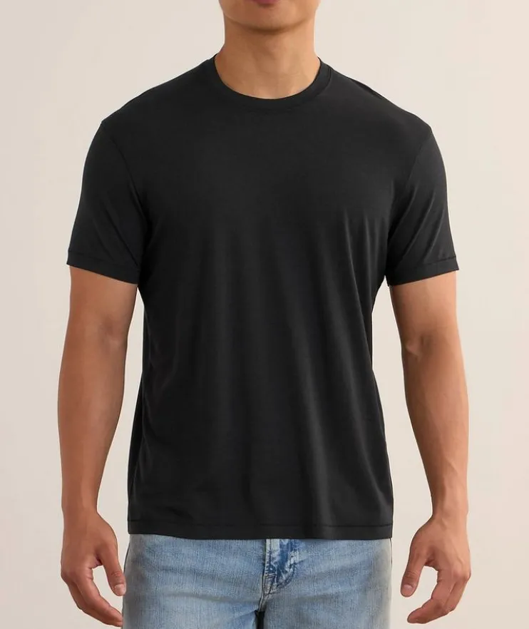 Lyocell-Cotton Crewneck T-Shirt