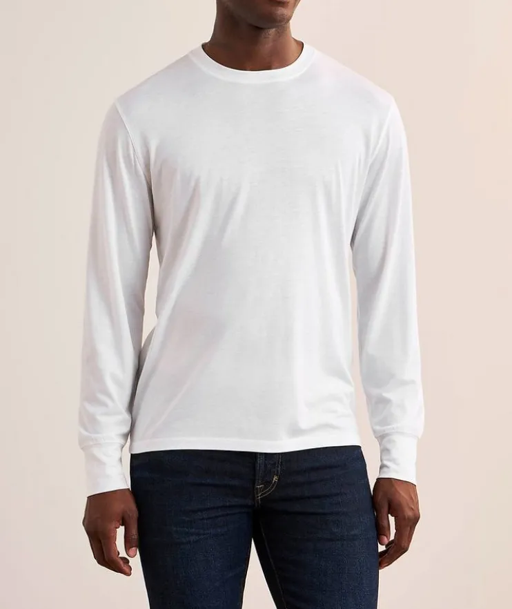 Lyocell-Cotton Crewneck T-Shirt