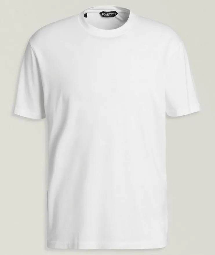 Lyocell-Cotton Crewneck T-Shirt