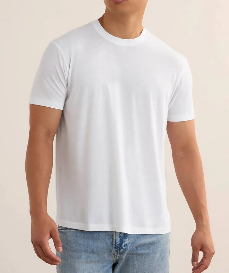 Lyocell-Cotton Crewneck T-Shirt
