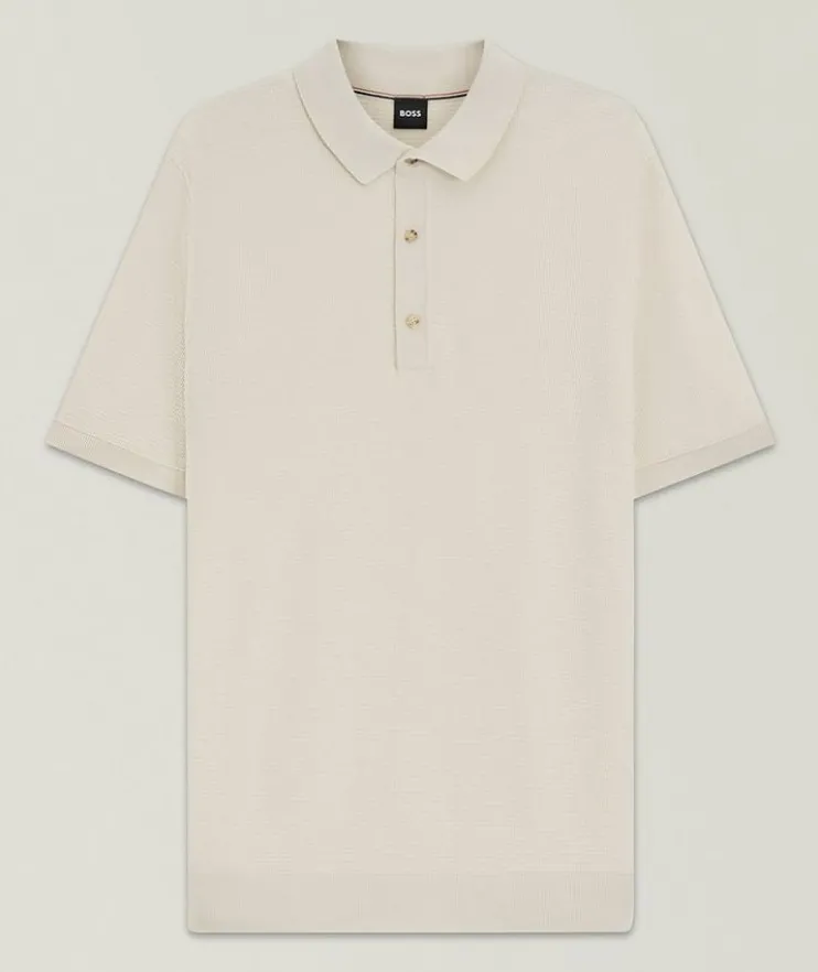 Lyocell-Cotton Knit Polo