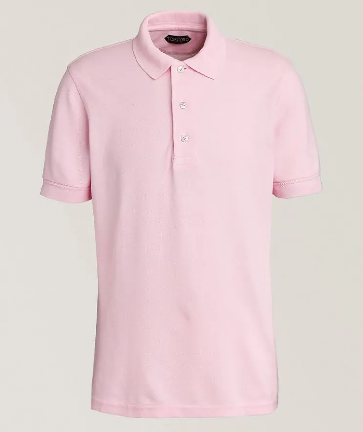 Lyocell-Cotton Piquet Polo