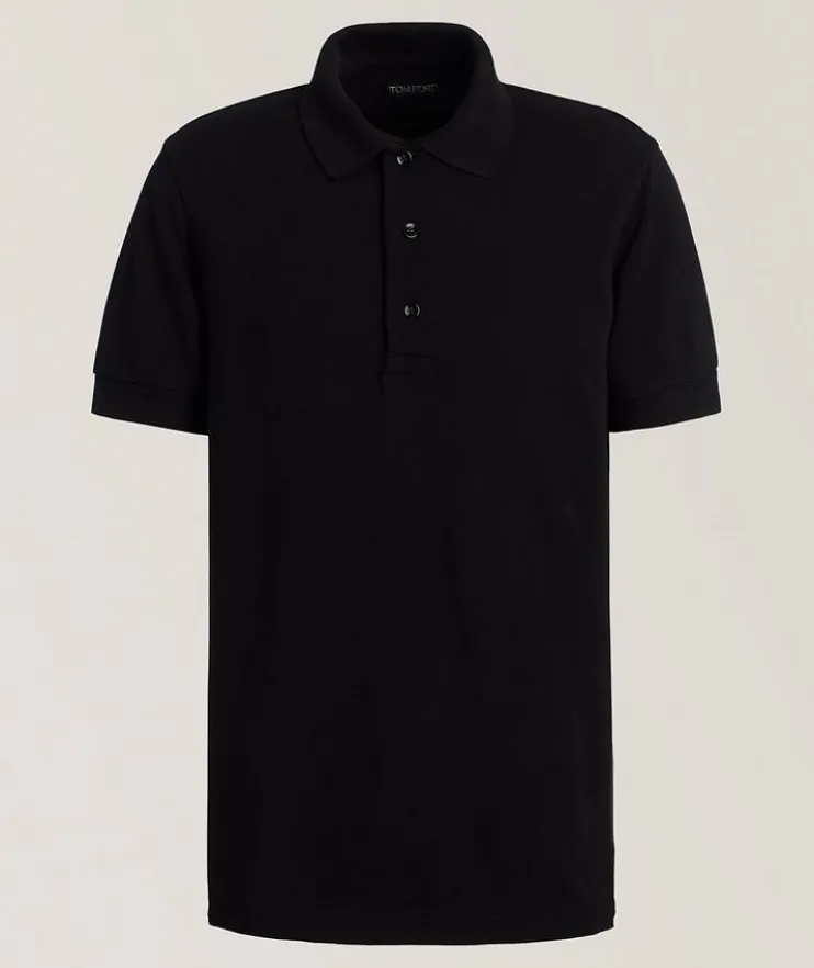 Lyocell-Cotton Piqué Polo