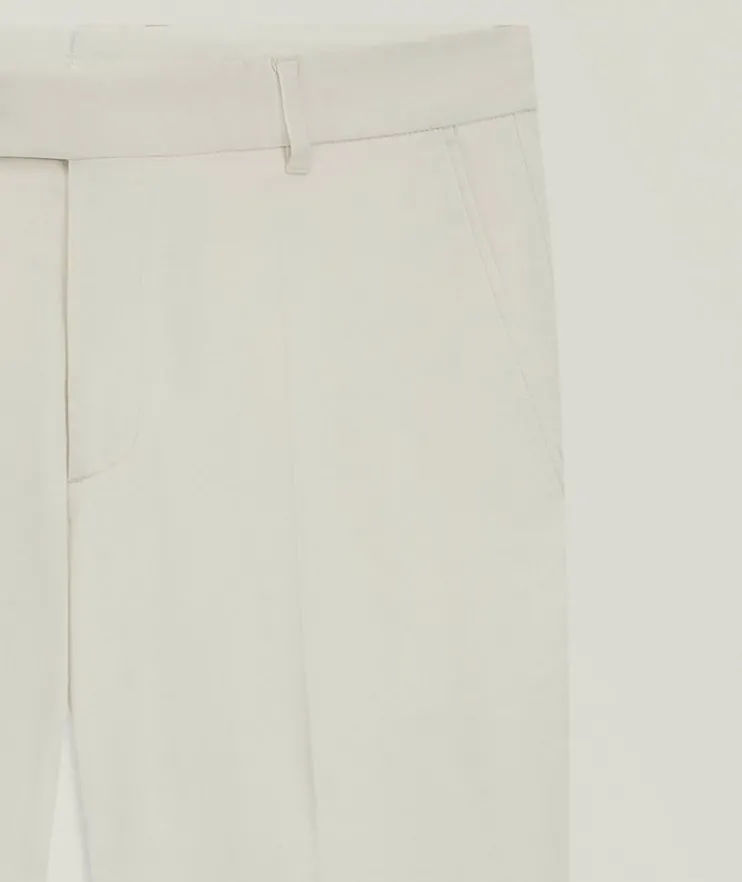 Lyocell-Cotton Tapered Pants