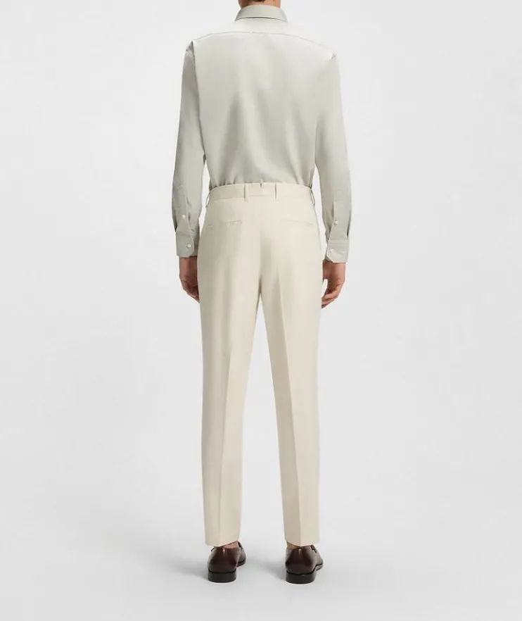 Lyocell-Cotton Tapered Pants