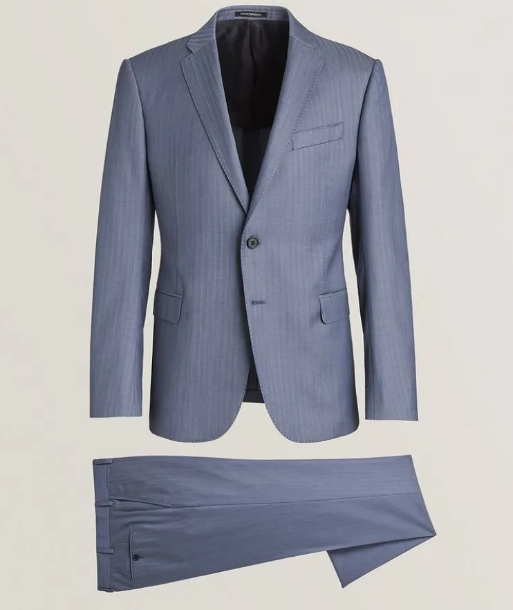 M Line Tonal Pinstripe Suit