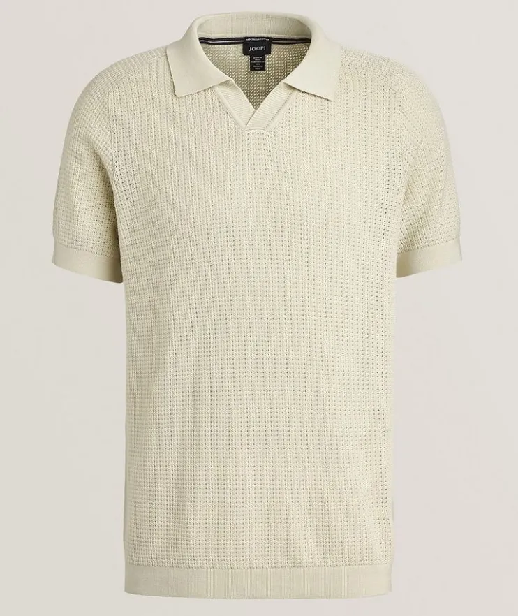 Magno Cotton Textured Knit Polo