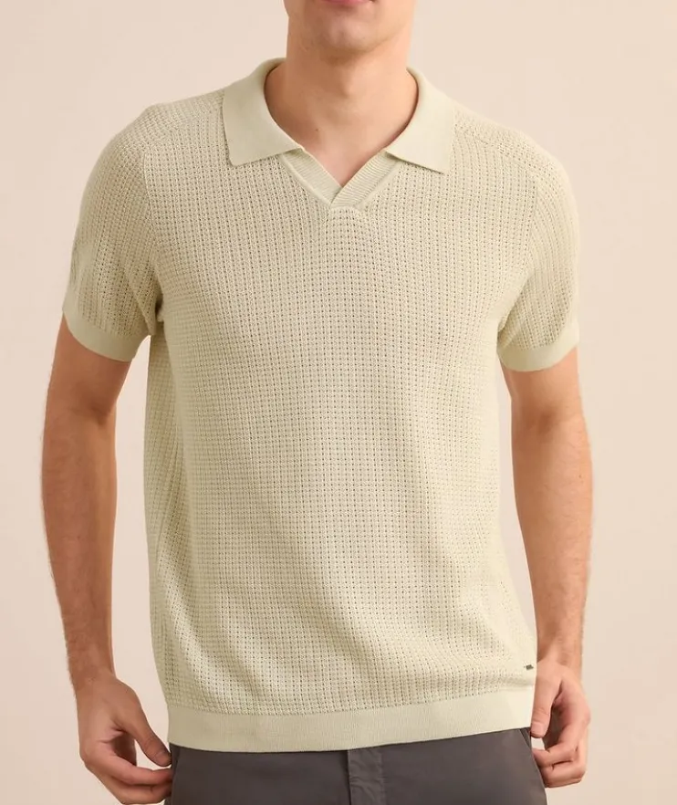 Magno Cotton Textured Knit Polo
