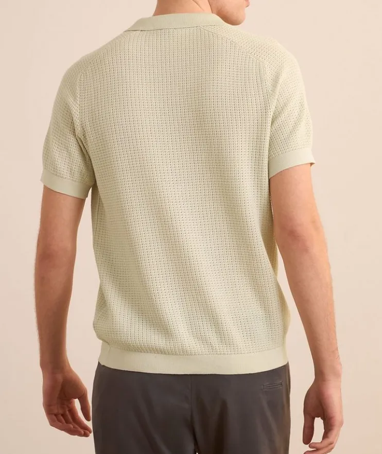Magno Cotton Textured Knit Polo