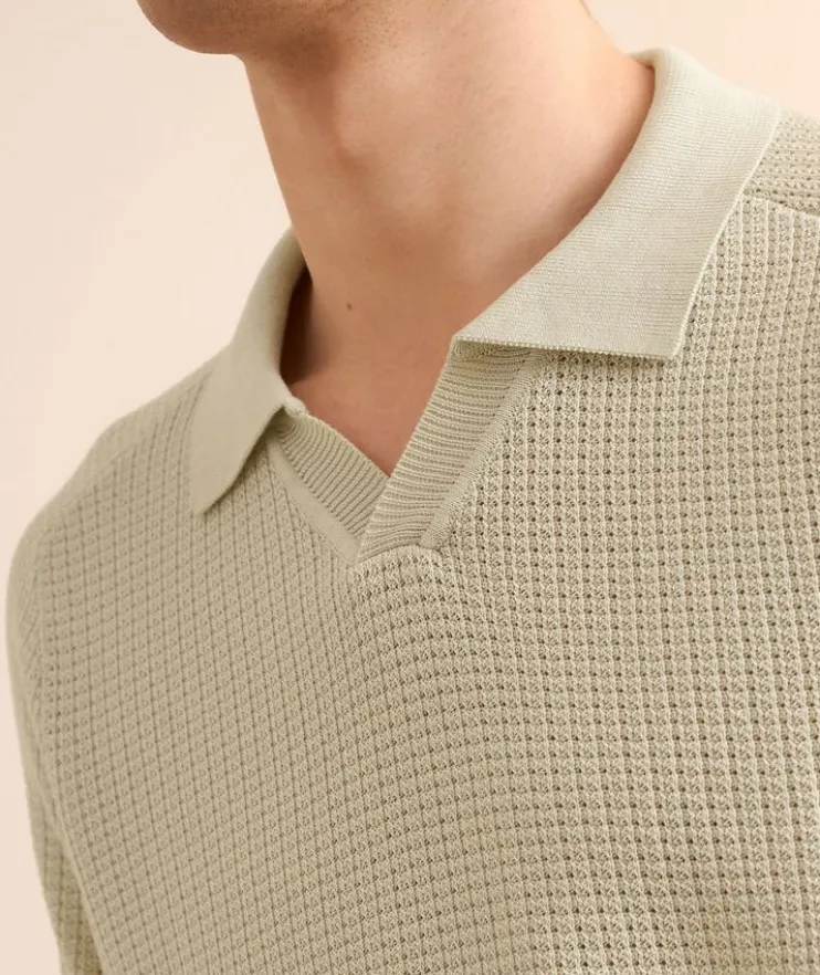 Magno Cotton Textured Knit Polo