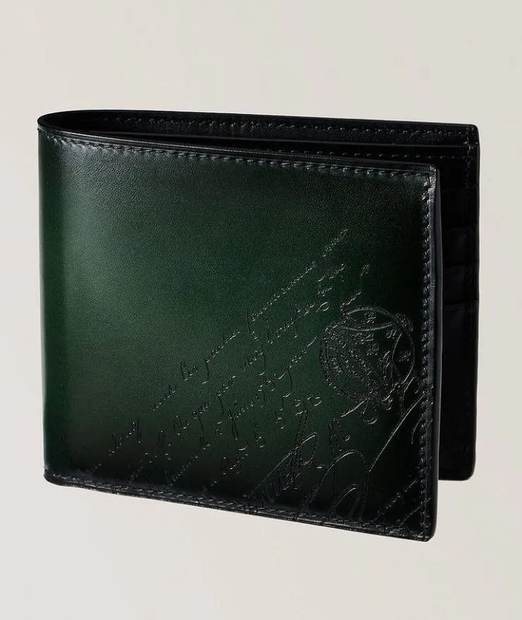 Makore Scritto Leather Bifold Wallet