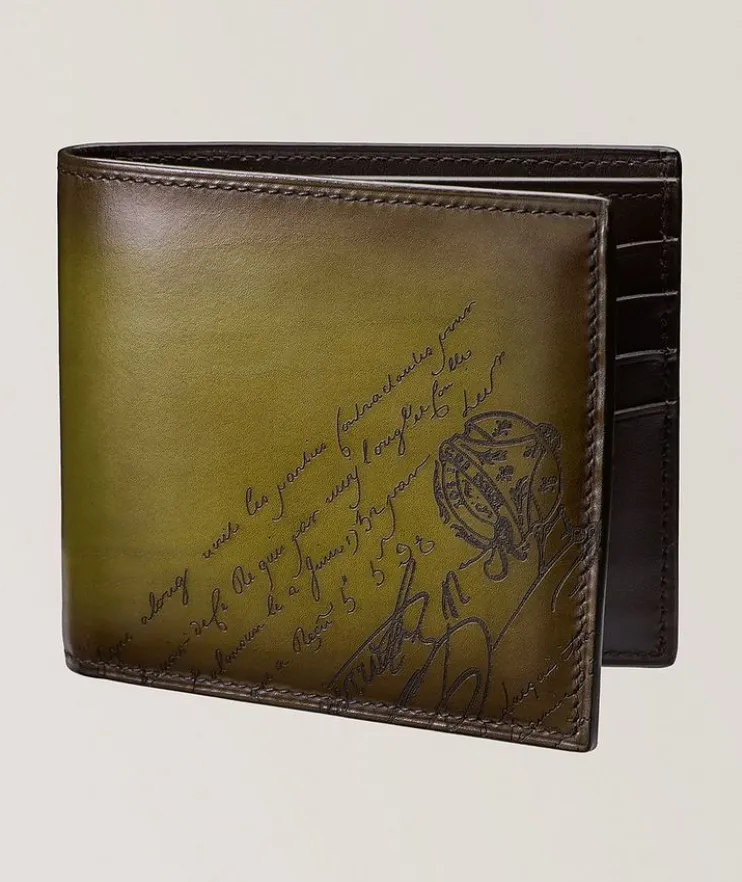 Makore Scritto Leather Bifold Wallet