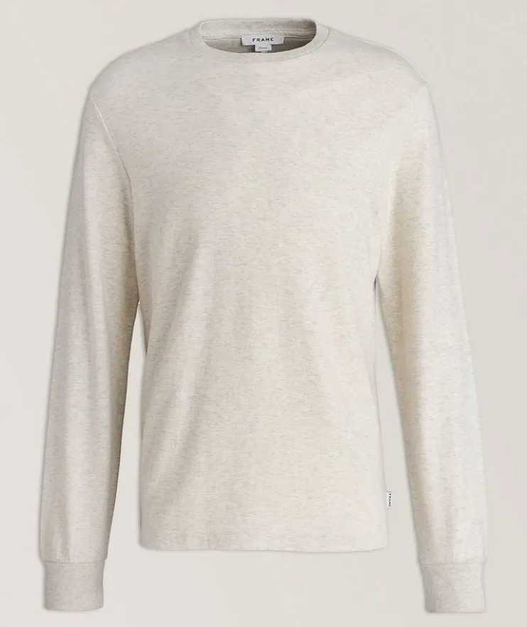 Marbled Cotton Crewneck Sweater