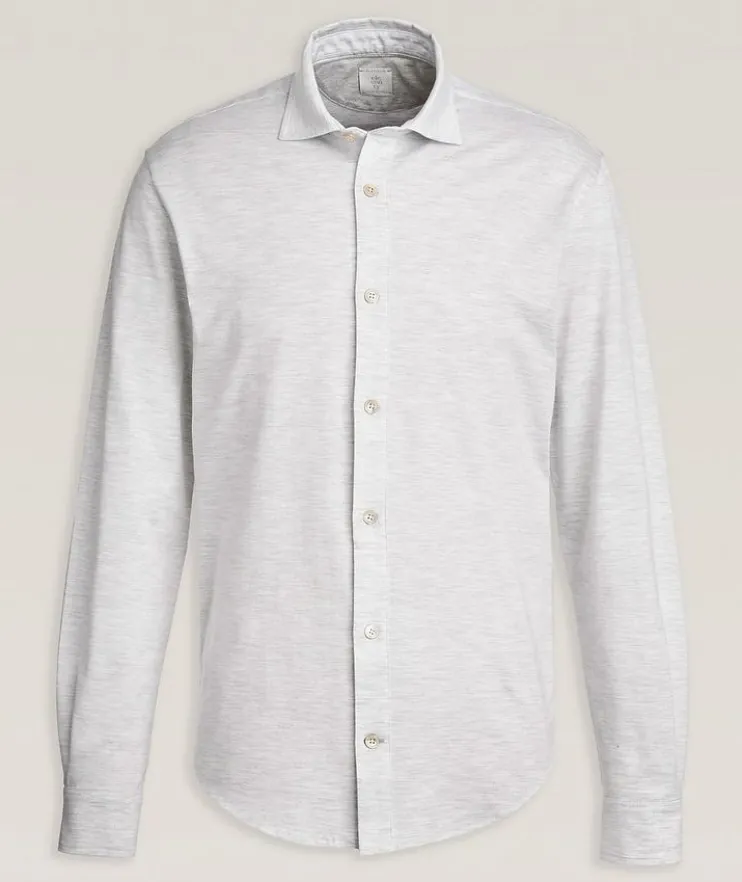 Marled Cotton Jersey Shirt