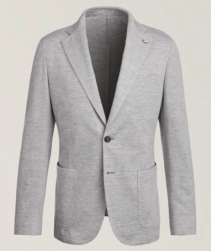 Marled Linen-Cotton Sport Jacket