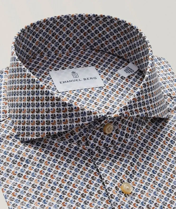 Marseille Printed Stretch-Cotton Shirt