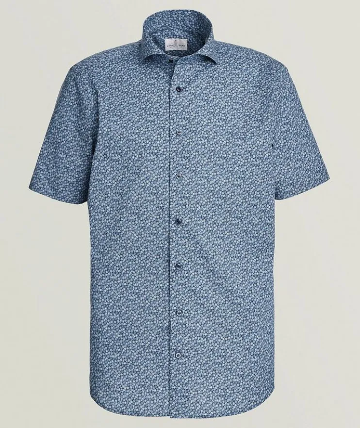 Marseille Printed Stretch-Cotton Shirt