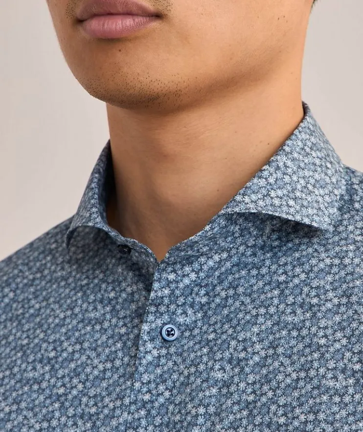 Marseille Printed Stretch-Cotton Shirt