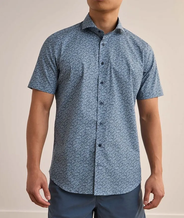 Marseille Printed Stretch-Cotton Shirt