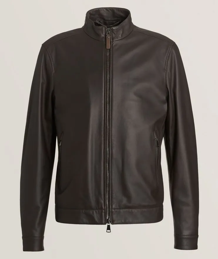Matte Leather Biker Jacket