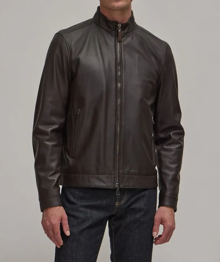 Matte Leather Biker Jacket